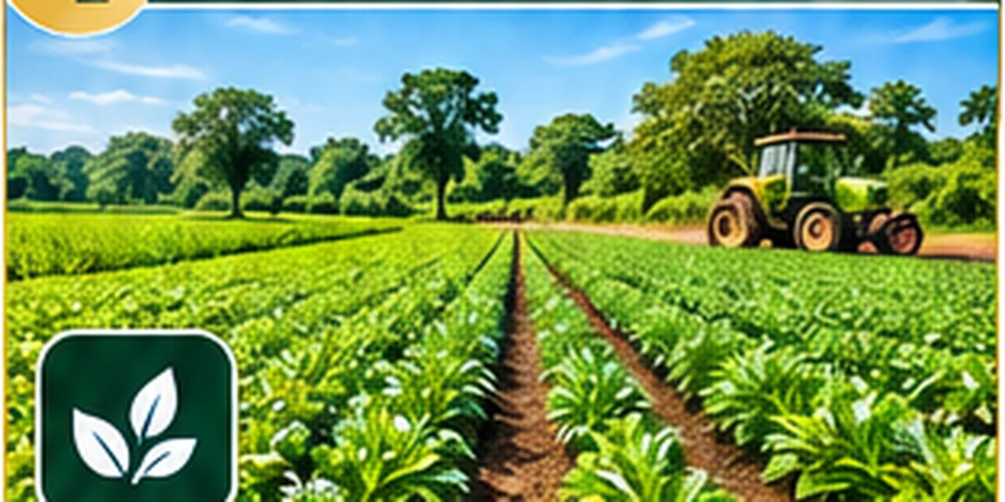 Cultivated green farmland